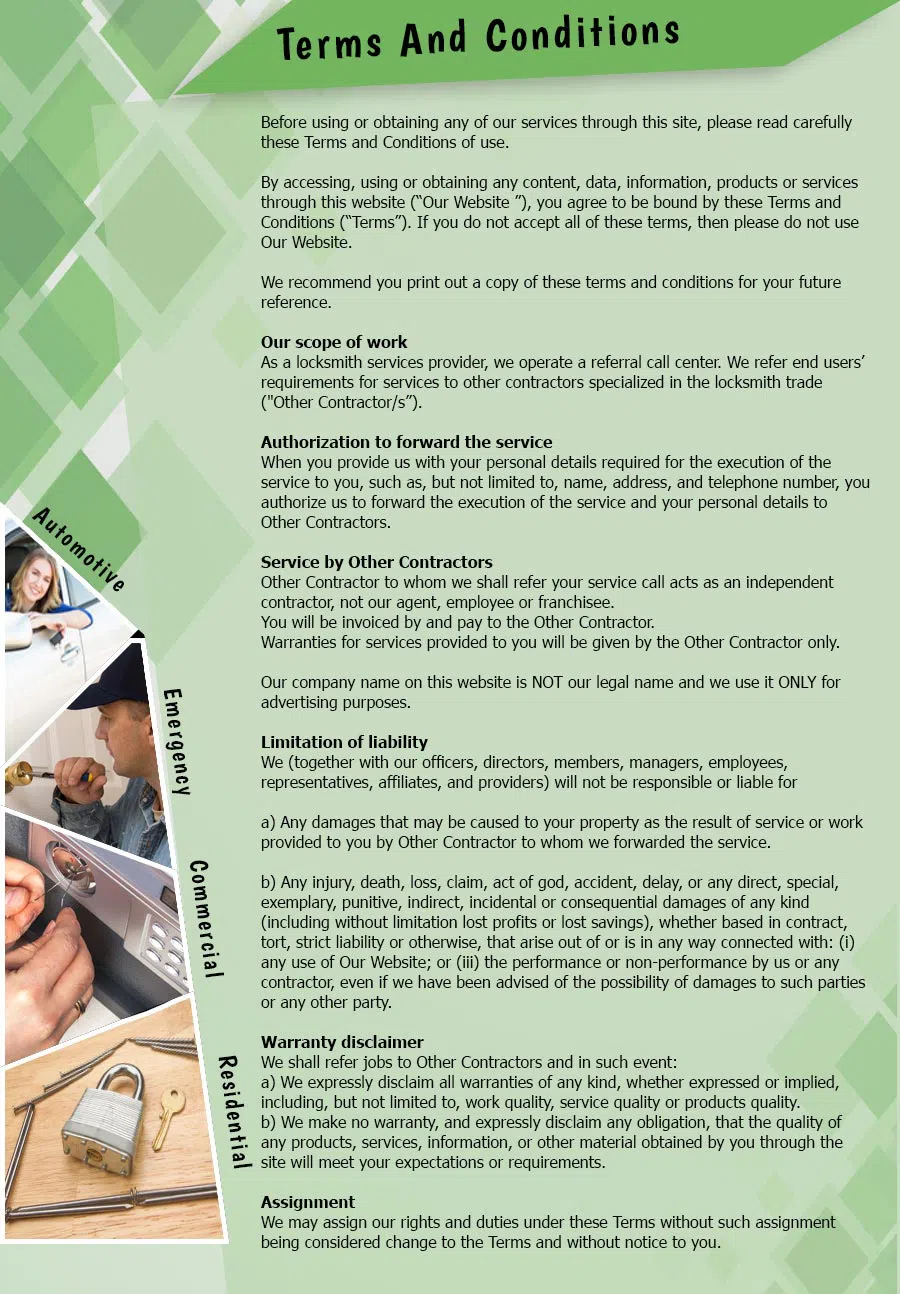 Houston-Locksmith-Security Houston, TX 281-670-2369 - TermsAndConditions-2